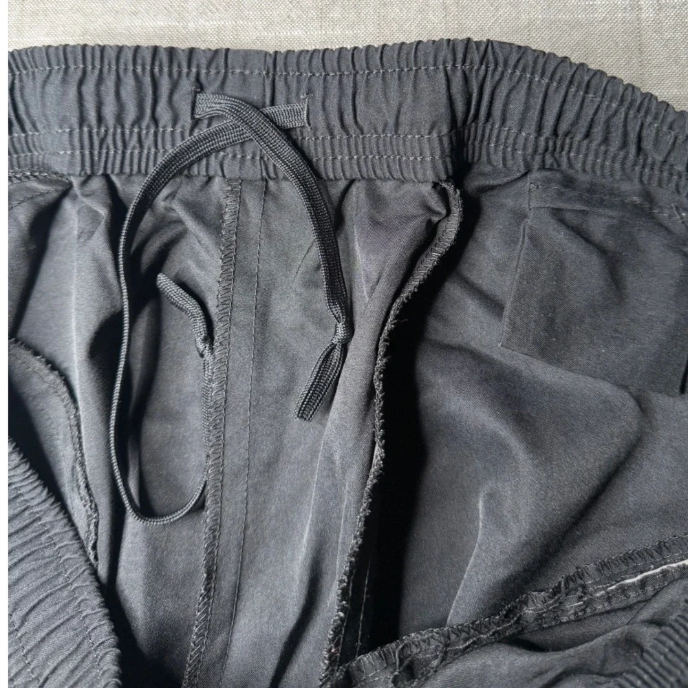 Nike Vintage Track Pants Black White Side Stripe Mesh Wide Leg Mens Medium